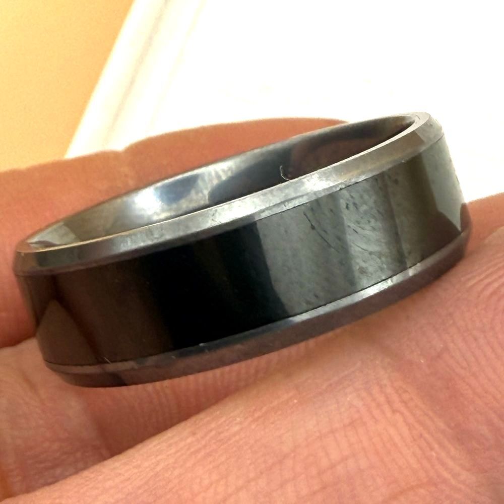 Black and Silver Ring